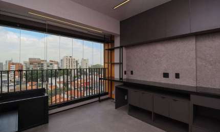 Studio de 23m² para locação, Vila Madalena, São Paulo, SP. com Cozinha planejada, Piso em porcelana