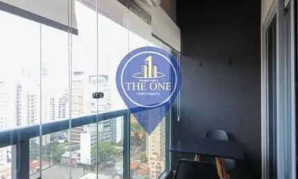 Studio de 20m² à venda, jardim paulista, são paulo, sp. com 1 suíte/cozinha, sacada, piso em porcel