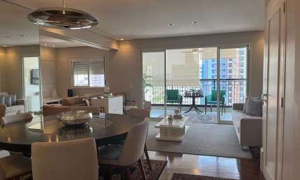 Apartamento à venda, 1 dormitório, 1 Suíte, 110m2, Closet, Sala ampliada, Varanda, 2 vagas, Brookli