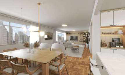 Apartamento de 240m² à venda, Consolação, São Paulo, SP. com 3 Suítes, Sala para 3 ambientes, Cozin