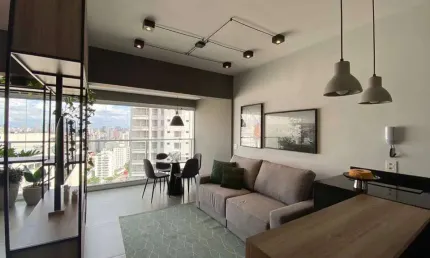 Studio para locação, totalmente mobiliado, com 40m², localizado na vila mariana, são paulo, sp