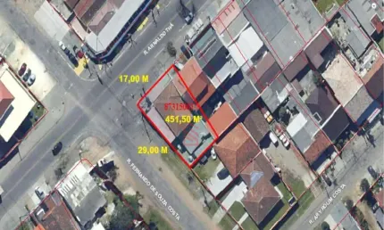 Terreno comercial à venda em curitiba-pr - bairro fazendinha  espaço de 451,50 m² de área