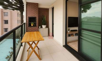 Apartamento de 2 quartos sendo 1 suíte à venda no bairro São Francisco, Curitiba-PR: 76,82m², 2 salas, 2 banheiros e 2 vagas de garagem!