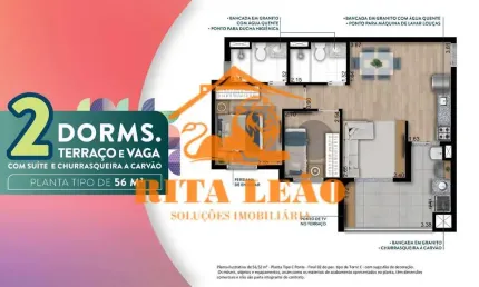Apartamento com 2 quartos à venda na Vila Augusta, Guarulhos 