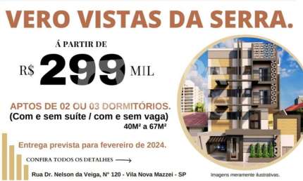Apartamento com 2 dormitórios á venda na Vila nova Mazzei