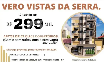 Apartamento com 2 dormitórios sendo 1 suíte á venda na Vila Nova Mazzei