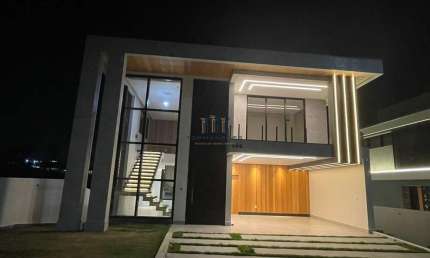 Casa nova mobiliada em Alphaville Vespasiano, piscina, spa e sauna, 4 suites