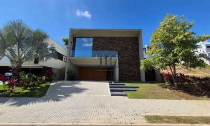 Casa mobiliada moderna com 4 quartos, piscina e gourmet em Alphaville Vespasiano