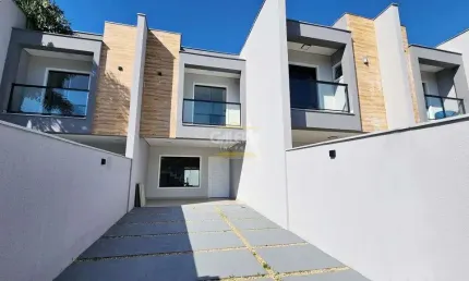 Sobrado geminado no iririú com 3 quartos para venda, 122 m²