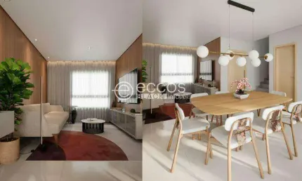 Casa em condomínio à venda, 3 quartos, 3 suítes, 2 vagas, Granja Marileusa - Uberlândia/MG