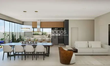 Casa em condomínio à venda, 3 quartos, 3 suítes, 4 vagas, Granja Marileusa - Uberlândia/MG