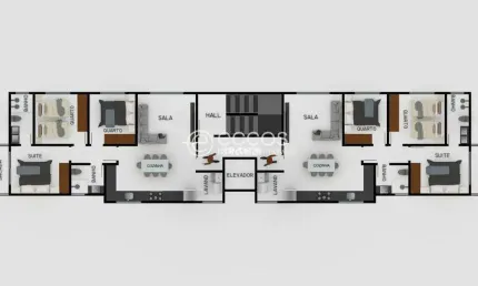 Apartamento à venda, 3 quartos, 1 suíte, 1 vaga, Presidente Roosevelt - Uberlândia/MG