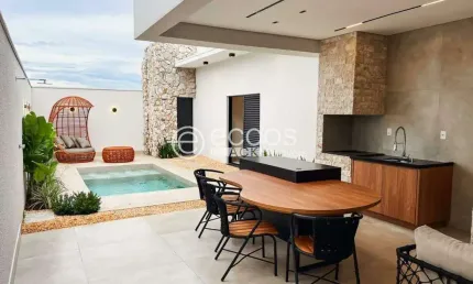 Casa em condomínio à venda, 3 quartos, 3 suítes, 4 vagas, Laranjeiras - Uberlândia/MG