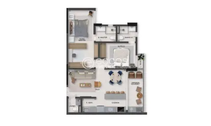 Apartamento à venda, 2 quartos, 2 suítes, santa mônica - uberlândia/mg