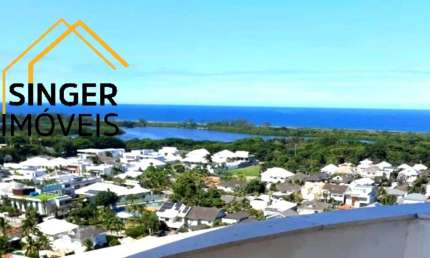 Belíssima Cobertura Duplex na Barra da Tijuca - 2 quartos (1 Suíte) + 1 Escritório, 3 Banheiros, 2 Vagas de garagem - 146m² - Rio de Janeiro-RJ