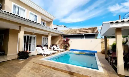 Casa para LOCAÇÃO - Moderna com Piscina e Área Gourmet em Condomínio Fechado – 5 Quartos e Suíte Master com Hidro!-TAQUARA