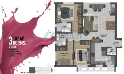 Apartamento com 3 quartos à venda na Rua Desembargador Urbano Salles, 99, Centro, Florianópolis
