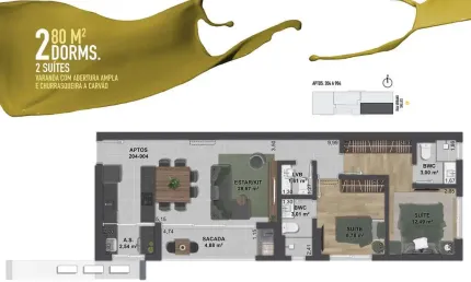 Apartamento com 2 quartos à venda na Rua Desembargador Urbano Salles, 99, Centro, Florianópolis