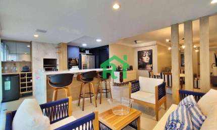 Apartamento Reformado, 3 Dormitórios (2 Suítes), 2 Vagas, Área de Lazer, Pitangueiras, Guarujá/SP