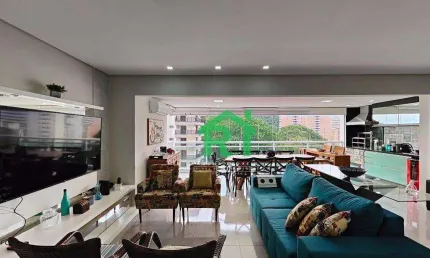 Apartamento beira mar, varanda gourmet, 3 dormitórios, 2 vagas, lazer, jardim astúrias, guarujá/sp