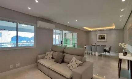 Apartamento com varanda gourmet, 3 dormitórios (1 suíte), 2 vagas, área de lazer, astúrias, guarujá/sp