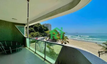 Apartamento frente mar com 3 quartos (2 suítes), 2 vagas e lazer à venda em jardim astúrias, guarujá | rocha imóveis guarujá