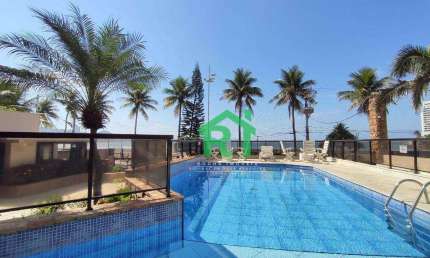 Apartamento Frente Mar, 3 Dormitórios (1 Suíte), 2 Vagas, Área de Lazer, Jardim Astúrias, Guarujá/SP