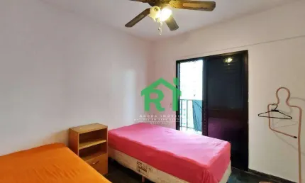 Apartamento com sacada, 3 dormitórios (2 suítes), 1 vaga, área de lazer, jardim astúrias, guarujá/sp