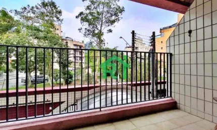 Apartamento com Sacada, 2 Dormitórios (1 Suíte), 1 Vaga, Tombo, Guarujá/SP