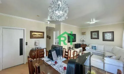 Apartamento à venda na Praia do Tombo I Rocha Imóveis Guarujá.