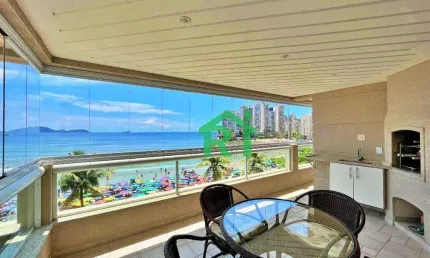 Apartamento frente mar com 4 dormitórios (4 suítes), 2 vagas, lazer, Jardim Astúrias, Guarujá/SP