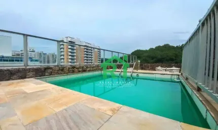 Cobertura beira mar, 3 dormitórios,(3 suítes)-1 vaga, lazer, jardim astúrias - guarujá/sp