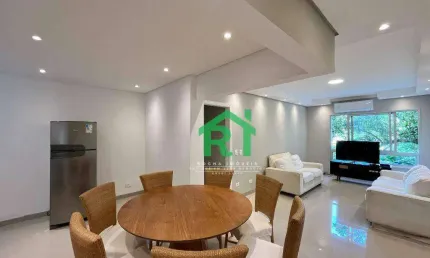 Apartamento beira mar, reformado, 3 dormitórios (1 suíte), 2 vagas, jardim astúrias, guarujá/sp