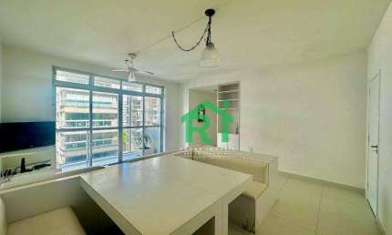 Apartamento beira mar, vista mar, 3 dormitórios, 1 vaga, Pitangueiras, Guarujá/SP.