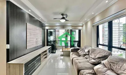 Apartamento reformado, 3 dormitórios, 2 vagas, lazer, Pitangueiras,Guarujá/SP.
