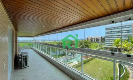 Apartamento Beira Mar, 4 Dormitórios (4 Suítes), 4 Vagas, Área de Lazer, Enseada, Guarujá/SP