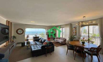 Apartamento Frente Mar, 3 Dormitórios (3 Suítes), 2 Vagas, Área de Lazer, Jardim Astúrias, Guarujá/SP