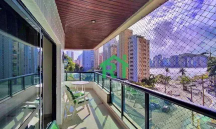 Apartamento frente mar, 3 dormitórios (1 suíte), 1 vaga, jardim astúrias - guarujá/sp