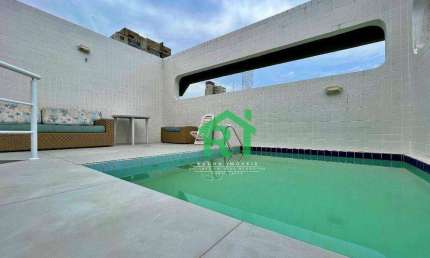 Cobertura com 3 dormitórios (1 suíte), 3 banheiros, 1 vaga, Piscina - Tombo - Guarujá/SP