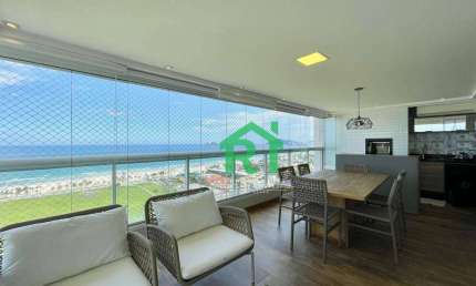 Apartamento Frente  Mar, 4 Dormitórios (4 Suítes), 3 Vagas, Lazer, Enseada, Guarujá/SP