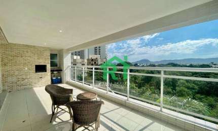 Apartamento Beira Mar, Varanda Gourmet, 3 Suítes, 2 Vagas, Área de Lazer, Enseada, Guarujá/SP