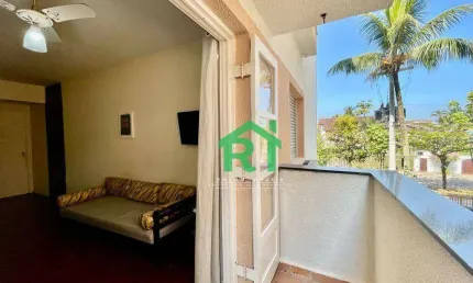 Apartamento na Praia, 1 Dormitório,  Enseada - Guarujá/SP