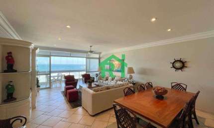 Apartamento frente mar, 3 dormitórios (2 suítes), 1 Vaga, Pitangueiras, Guarujá/SP