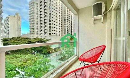 Apartamento Moderno, 2 Dormitórios (1 Suíte), 1 Vaga, Pitangueiras, Guarujá/SP.