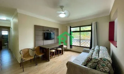 Apartamento Reformado Vista Mar, 2 Dormitórios, 2 Vagas, Tombo, Guarujá/SP