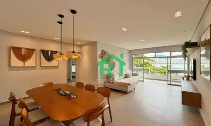 Apartamento frente mar, 4 dormitórios (2 suítes), 1 vaga, jardim astúrias, guarujá/sp
