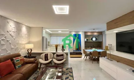 Apartamento à beira mar com 3 quartos (2 suítes), 4 vagas e lazer à venda em Pitangueiras, Guarujá | Rocha Imóveis Guarujá