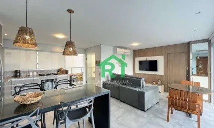 Apartamento beira mar, reformado, 3 dormitórios, 2 vagas, lazer, jardim astúrias, guarujá/sp