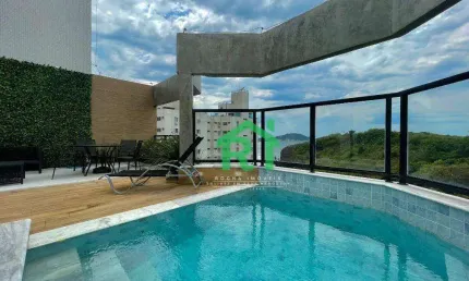 Cobertura com 3 dormitórios, 200 m² - venda por r$ 2.650.000,00 ou aluguel por r$ 18.000,00/mês - pitangueiras - guarujá/sp