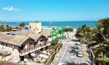 Apartamento à beira mar com 2 dormitórios, 1 vaga, área de lazer, Tombo, Guarujá/SP